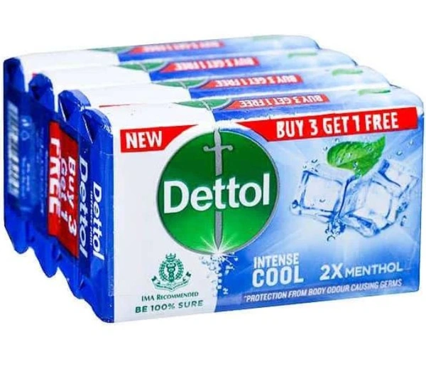 Dettlo Dettol Intense Cool Soap, 75g (Buy 3 Get 1) - 300 gm